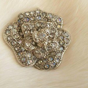 VINtage Blue Rhinestone Flower Pin 5295‎